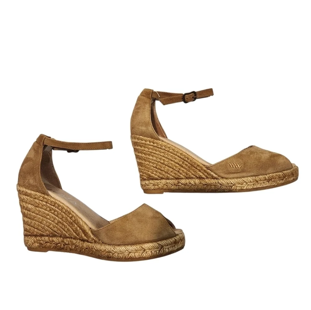 VISCATA CAPRUBI SUEDE ESPADRILLE SANDAL WEDGES SZ 38EU (7)